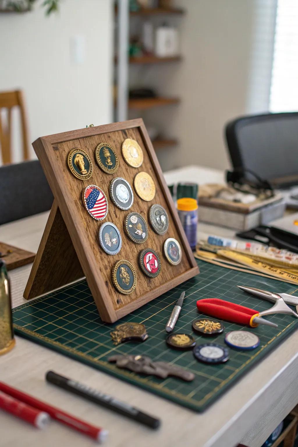 DIY exhibits deliver an individual and creative showcase for your medallions.