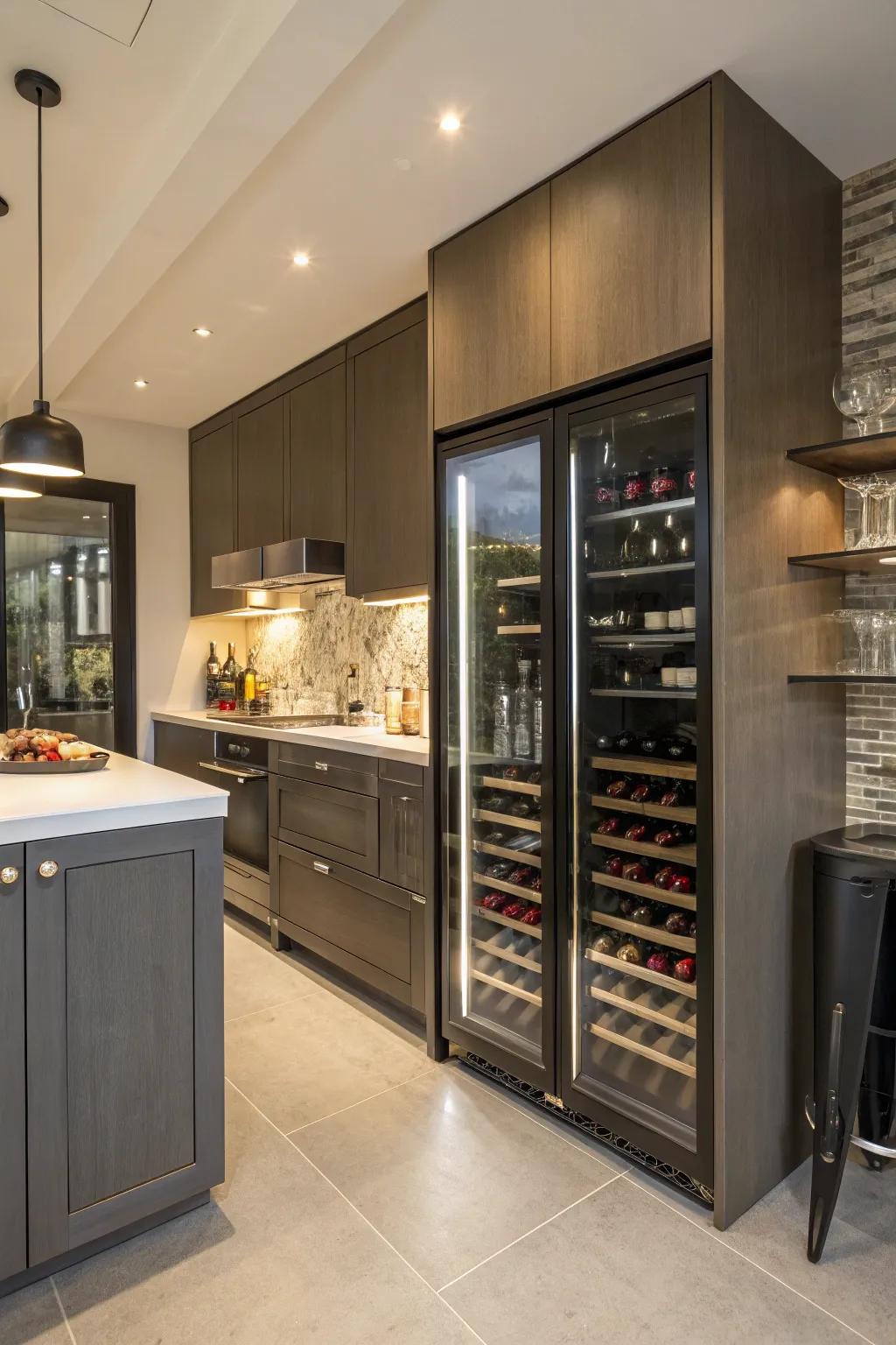 A dedicated wine enclave adding a hint of luxury.