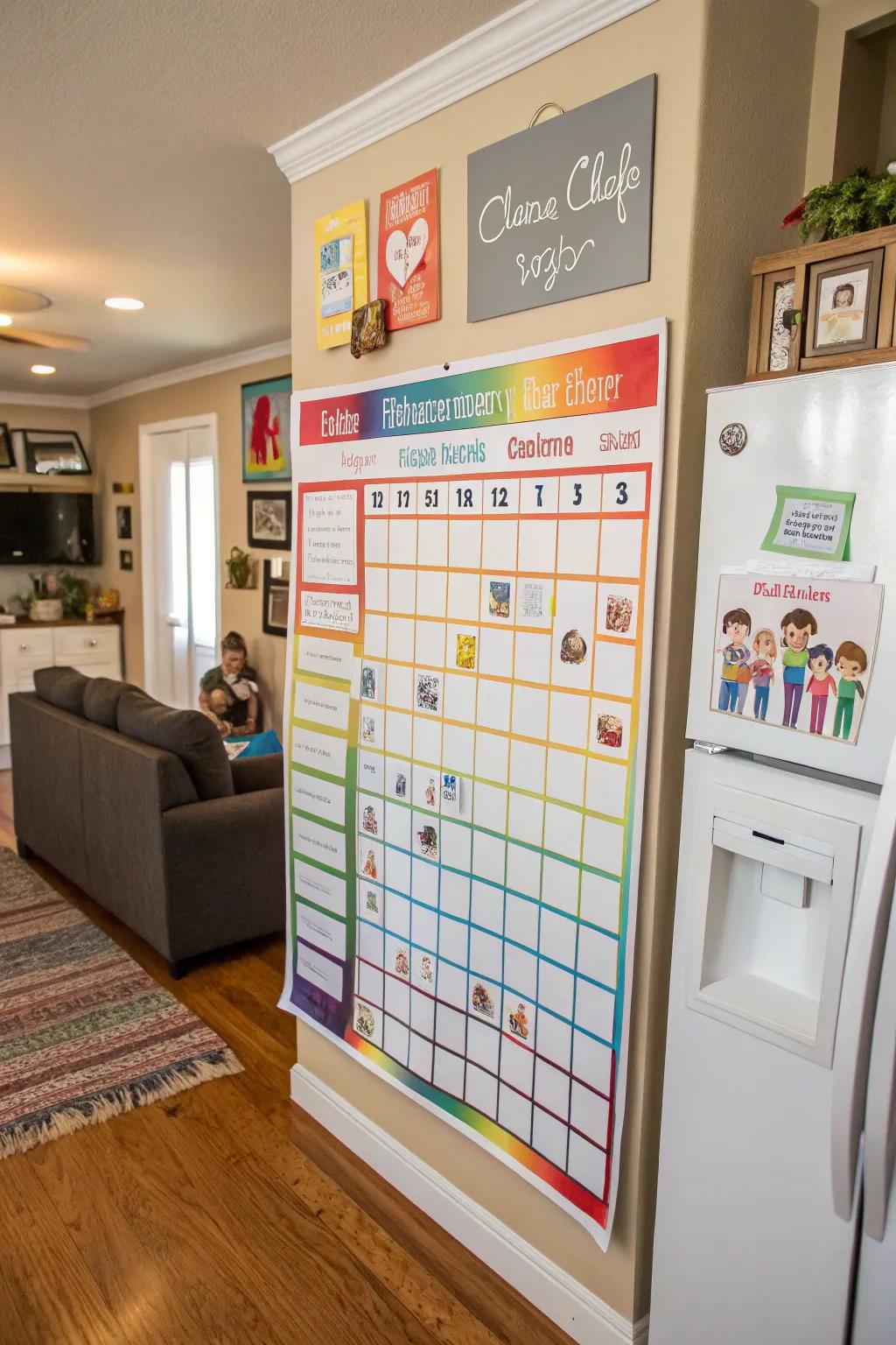 Track advancement with imaginative chore charts.