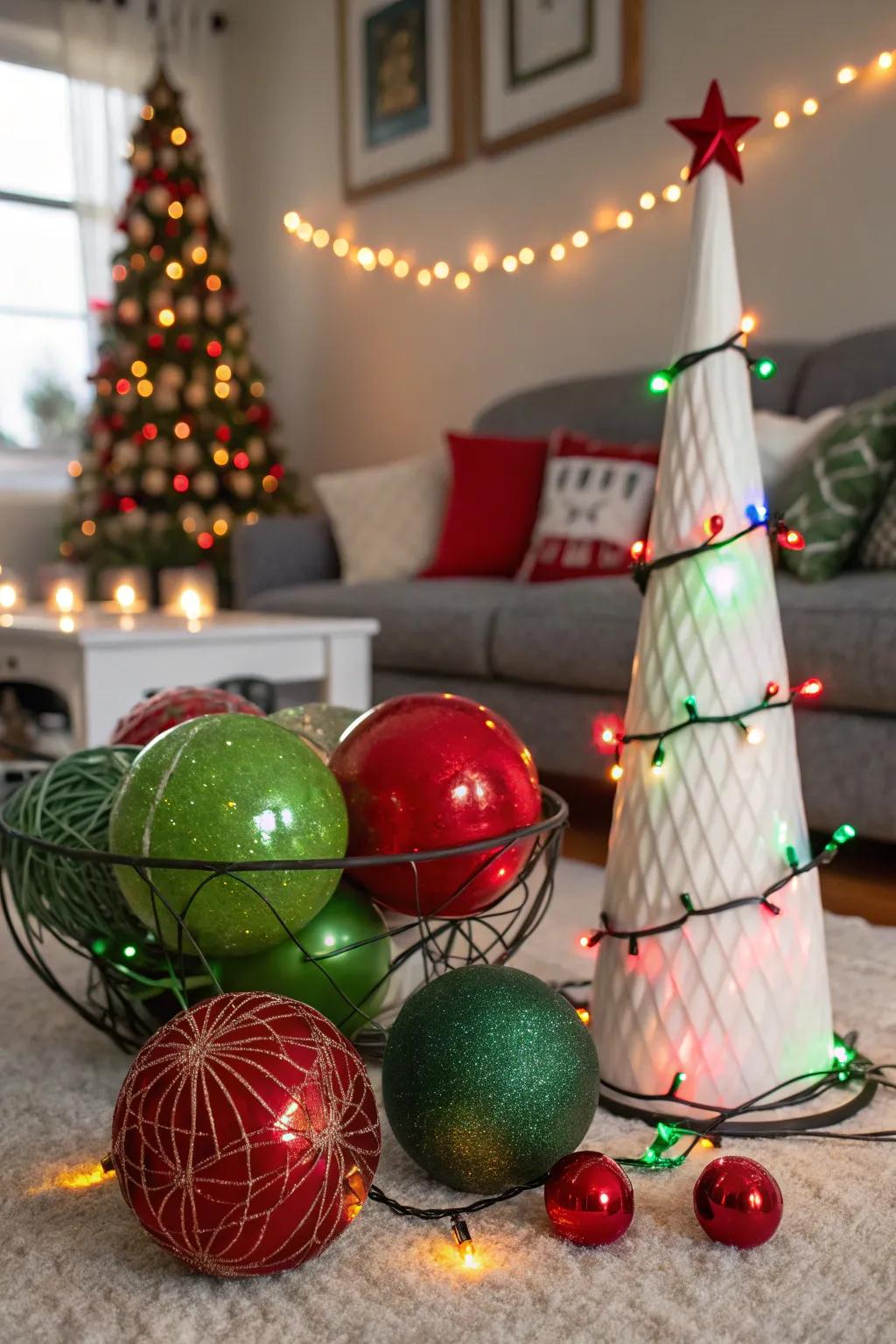 Embracing unexpected elements for a unique and personal holiday decor.