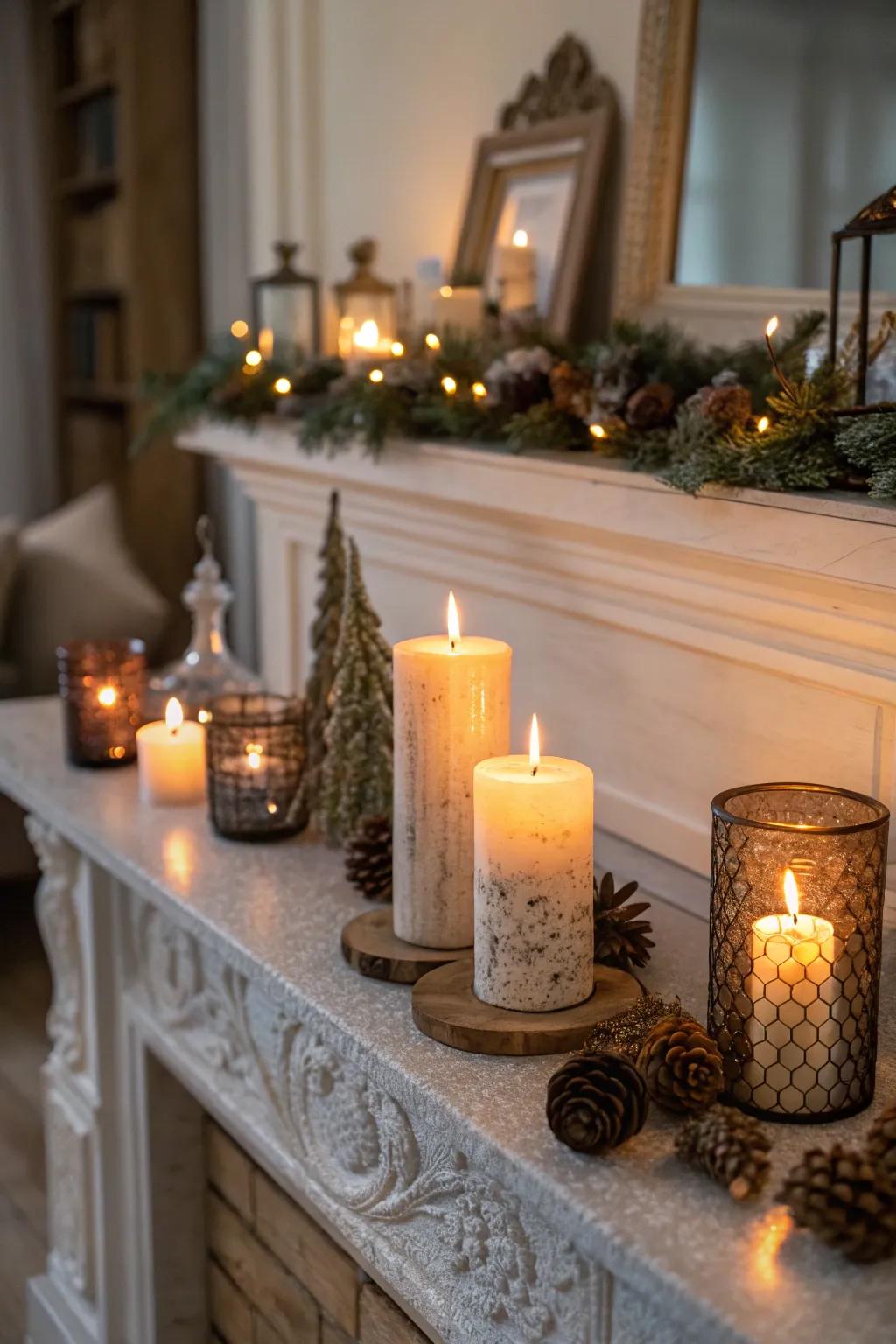 Wax lights introduce both warmth and sparkle to your holiday décor.