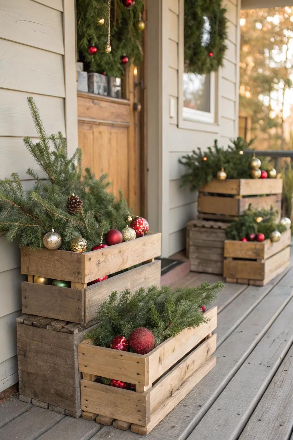 Country modules brimming with festive enhancements, lending dimension to any porch.