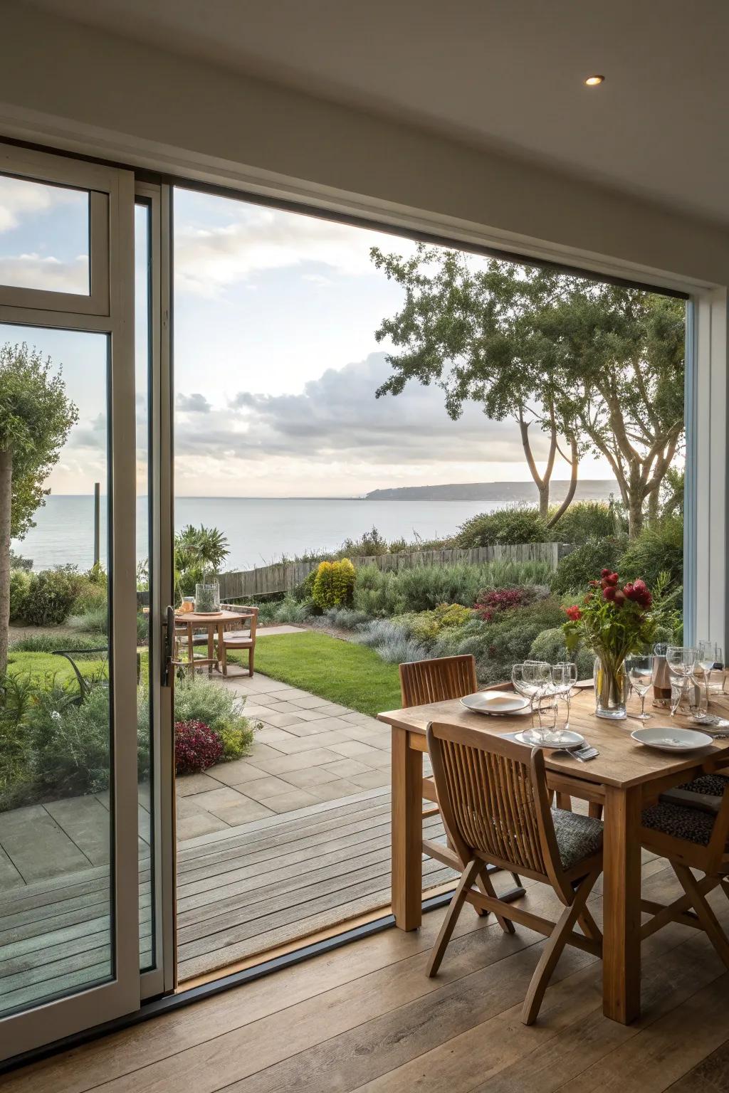 A connection to the outdoors enhances the coastal experience.