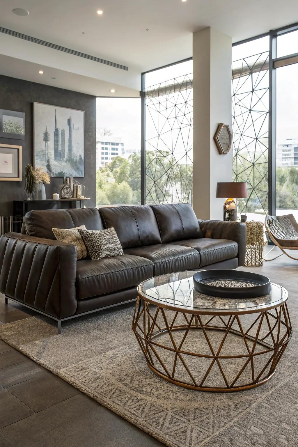 Angled patterns add a modern edge and visual interest.