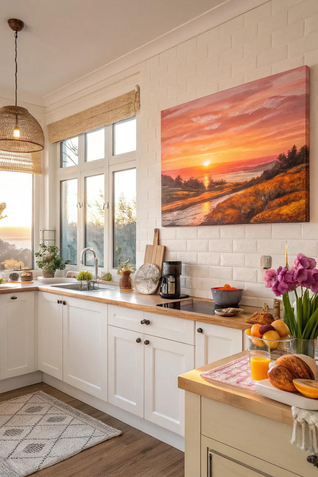 A sun-up painting fills your area using warmth and optimism.