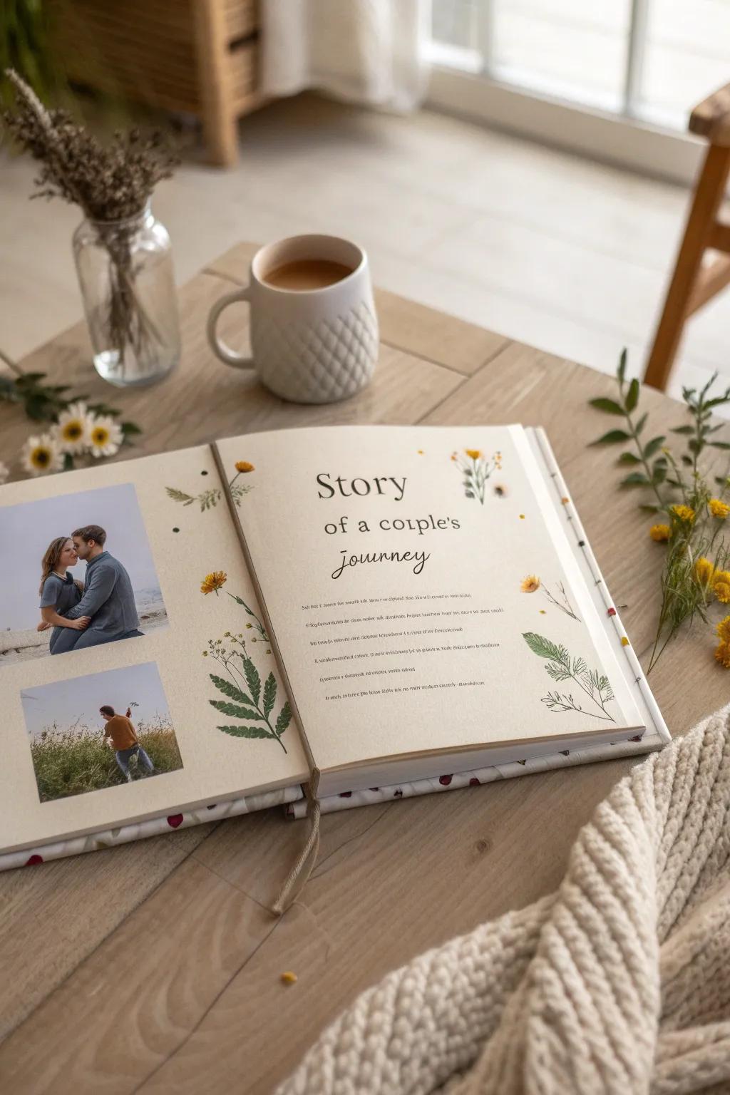 Craft your love story into a narrative masterpiece with a personal touch.