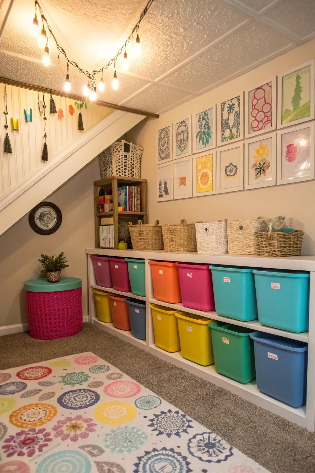 Add your own style to your underhouse area with decorations.