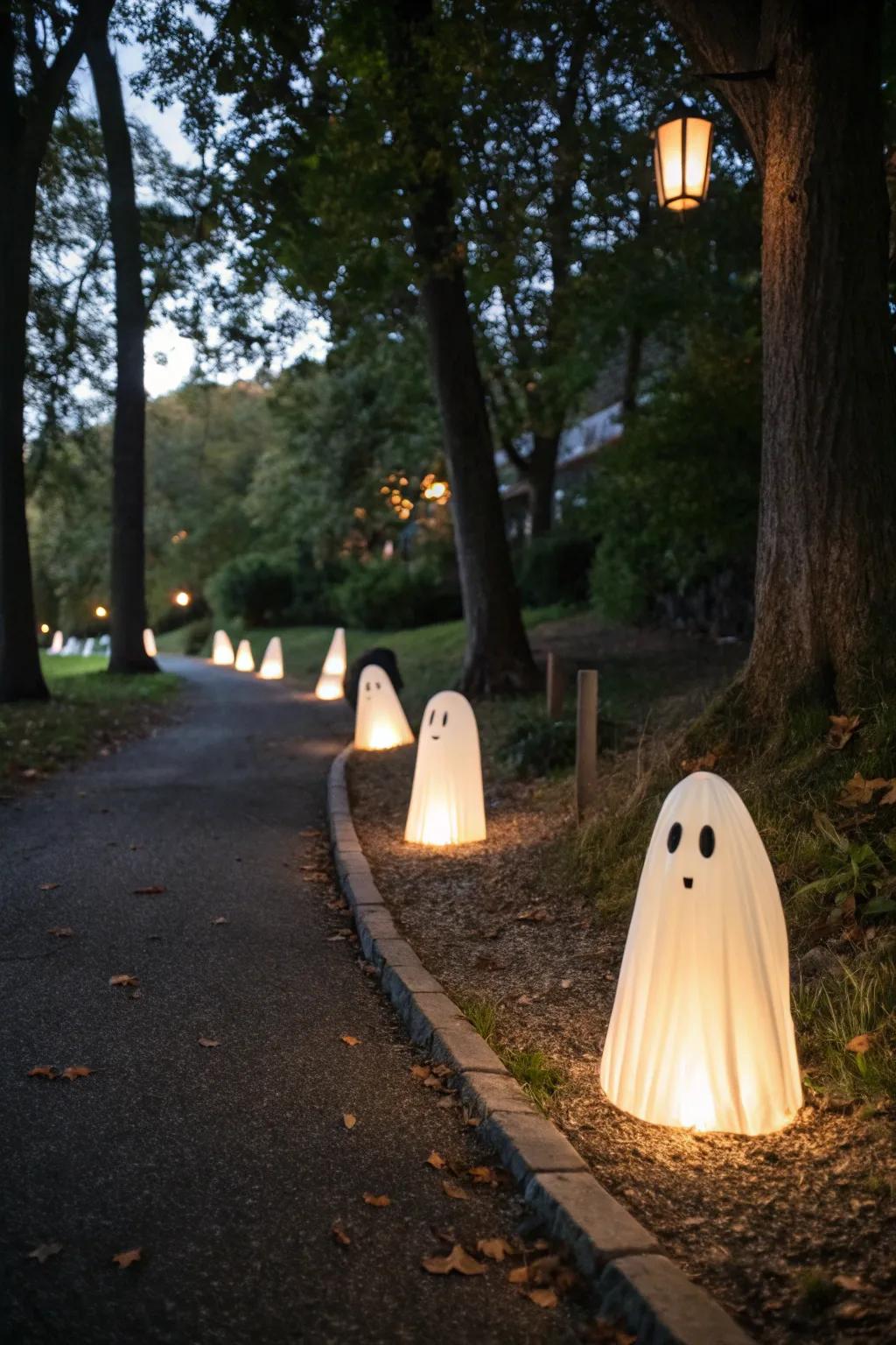 Ethereal luminaries light the way.