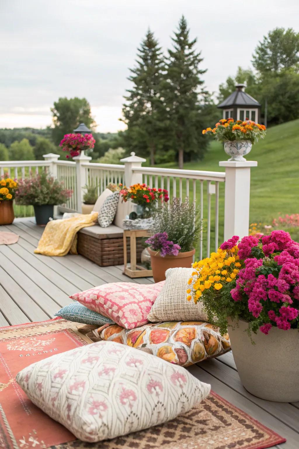 Festive decor keeps your deck fresh and inviting throughout the year.