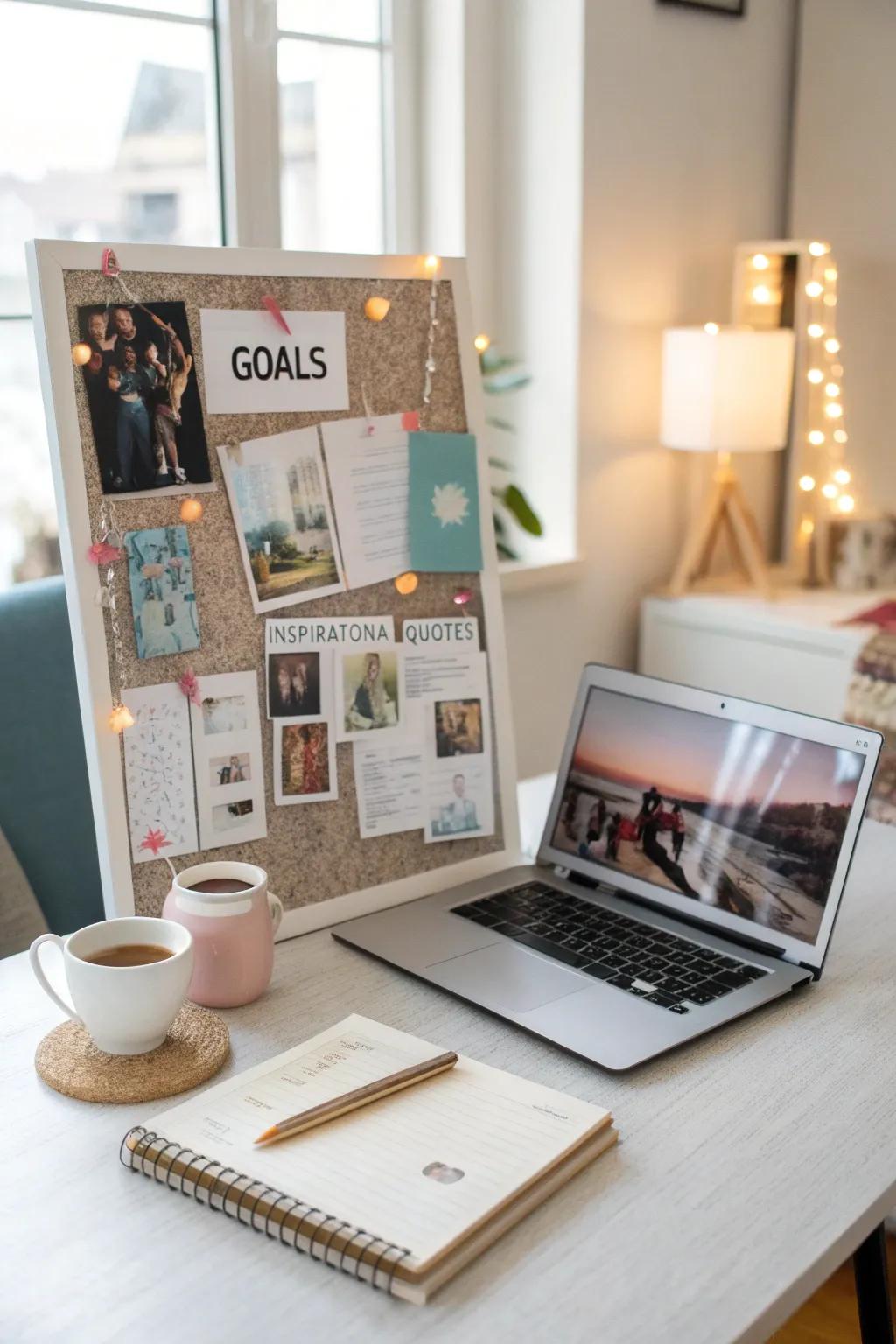 A vision board keeps your goals top of mind.