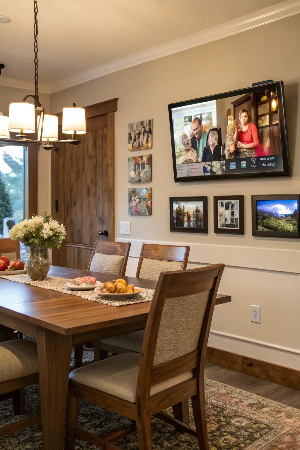 Dining spaces are improved with personal memories.