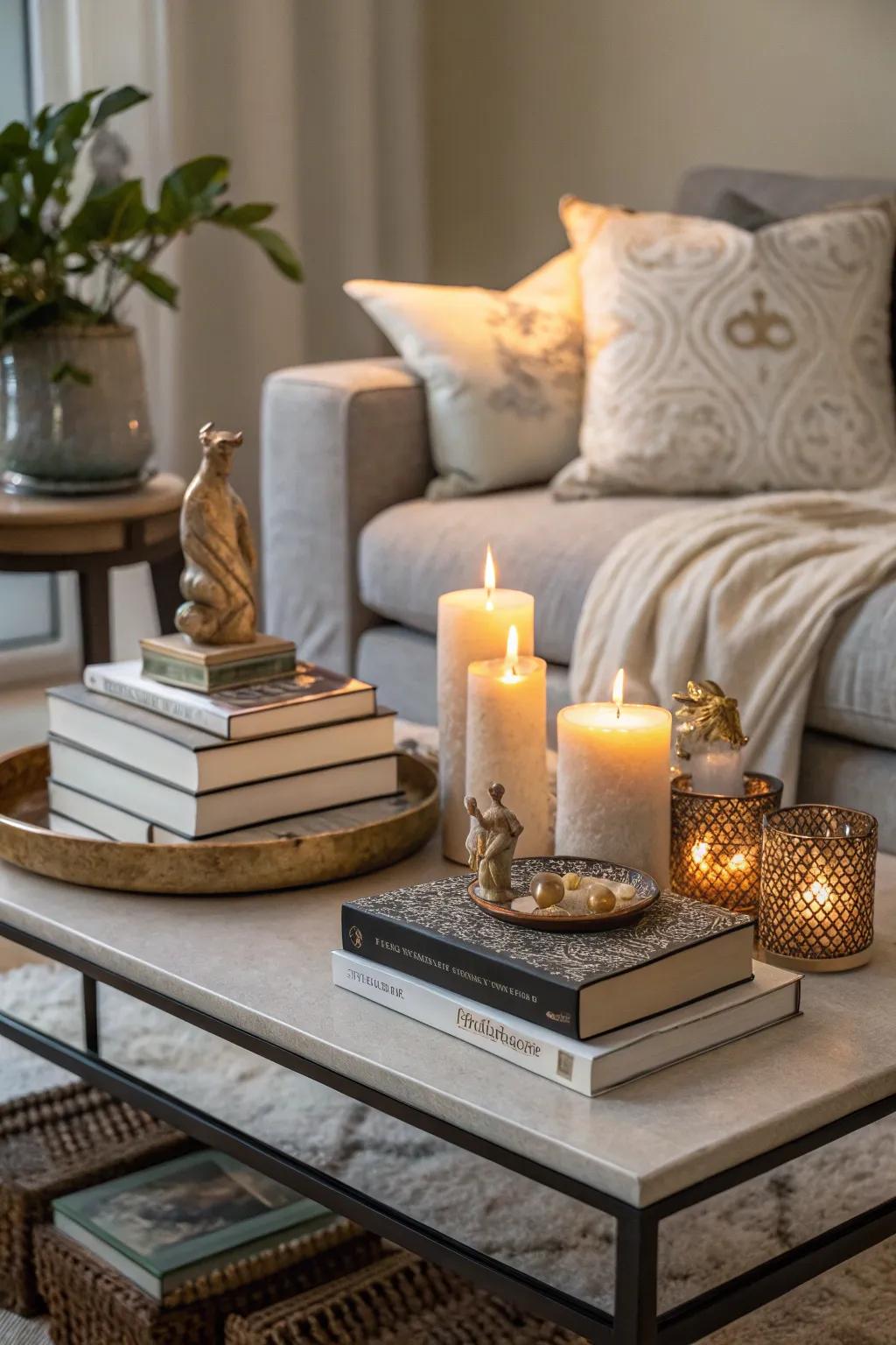 A coffee table that merges style and function.