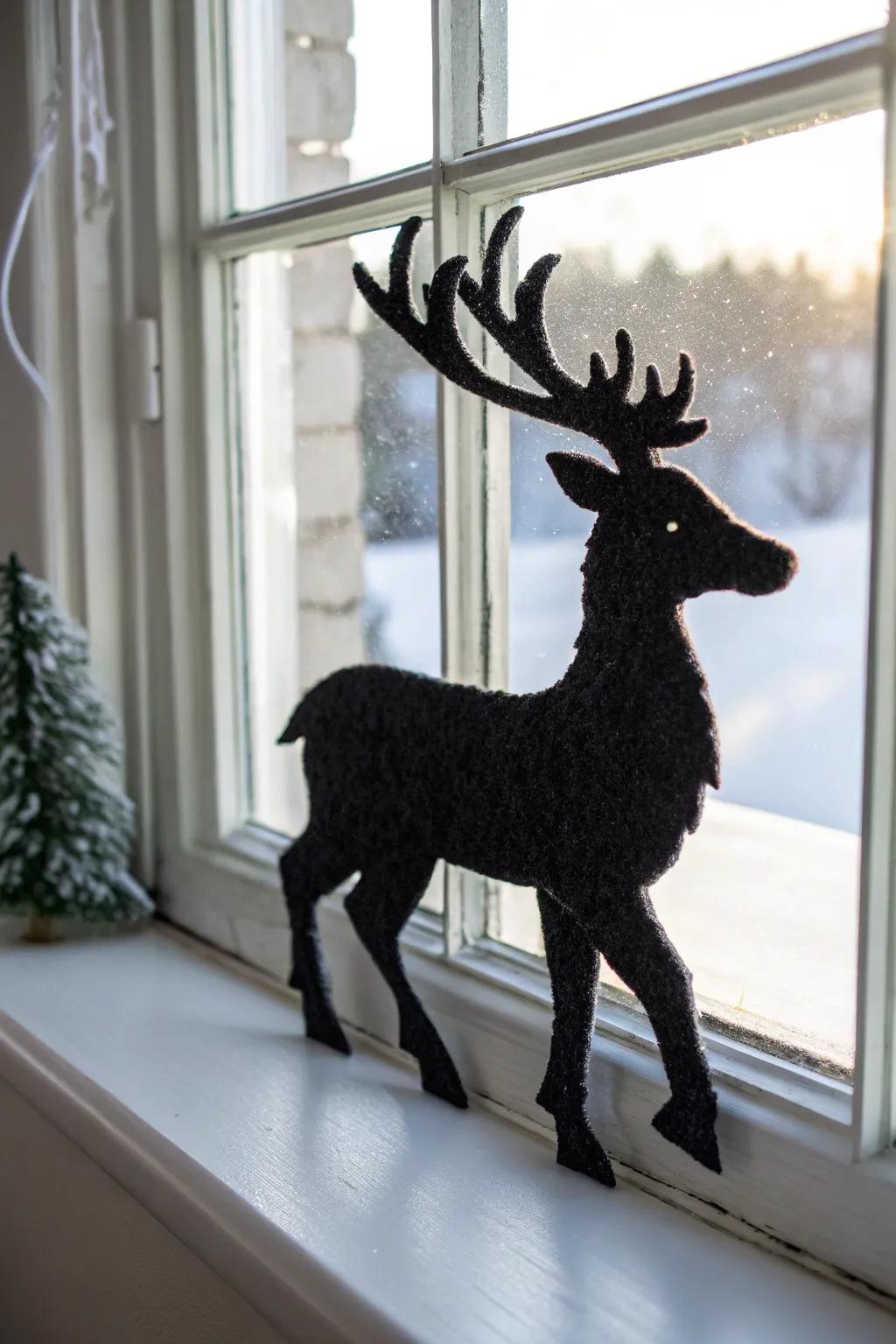 Add storybook charm to your windows this Christmas with elegant reindeer forms.