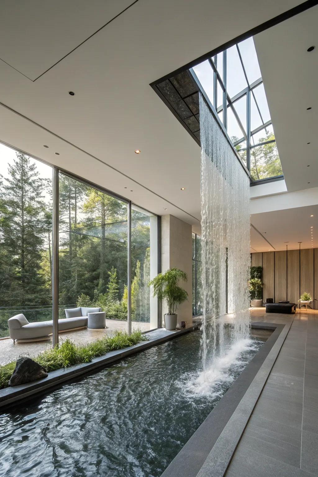 An indoor water highlight calming the senses.