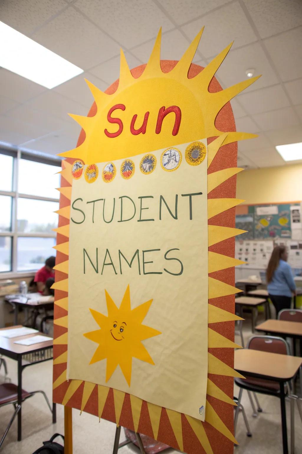 A sunny display radiating positivity and warmth.