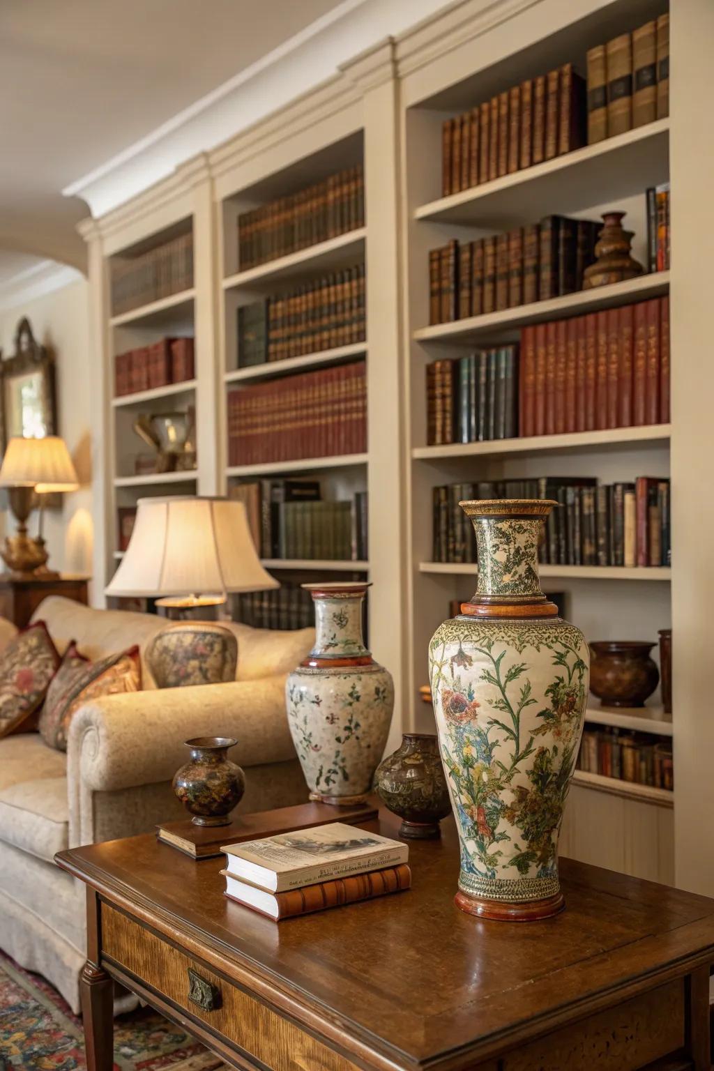 Antique finds lend a unique and timeless quality to your autumn decorations.