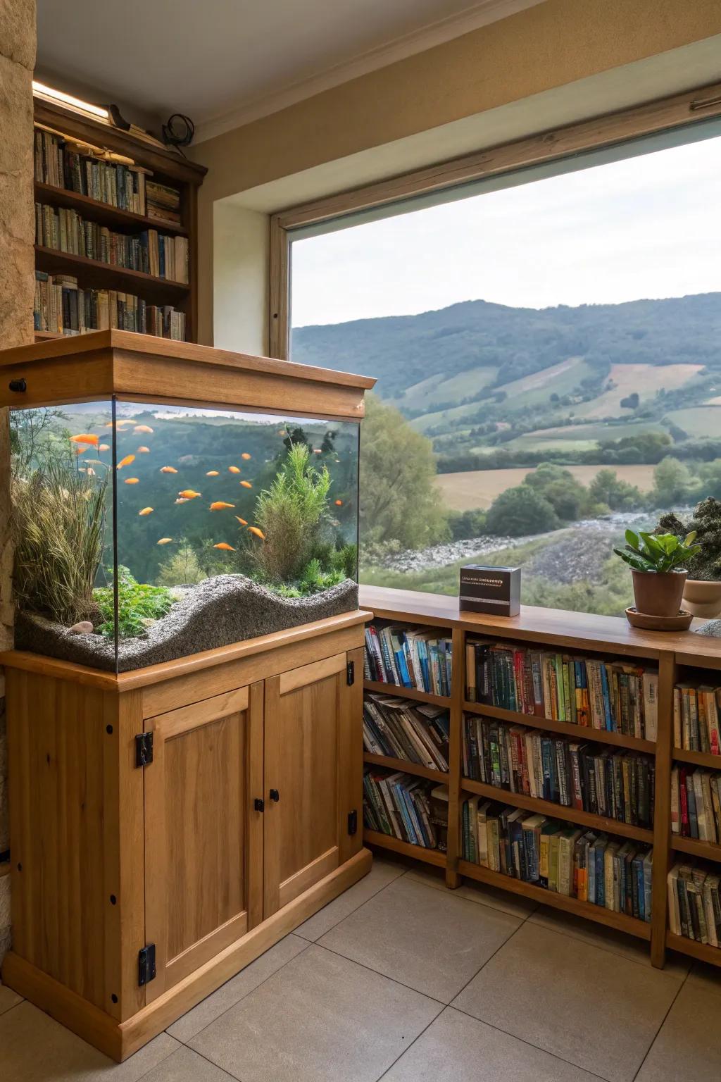 Find tranquility through a serene countryside vista.