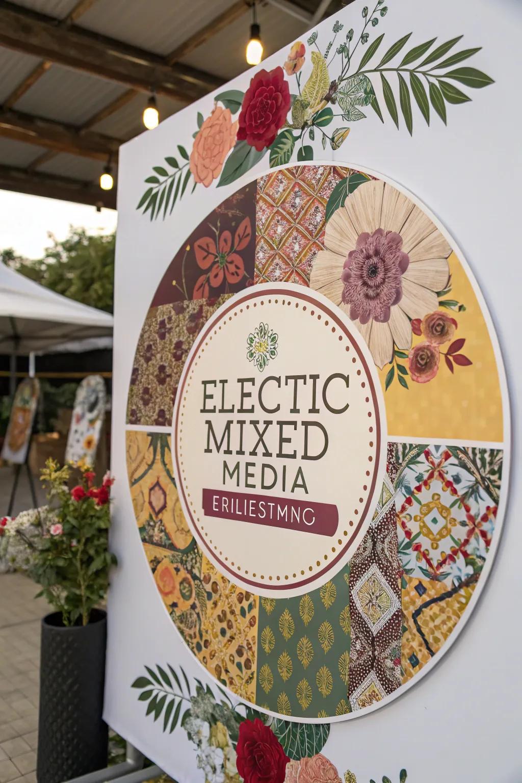 Unique mixed media produces a distinctive artistic flair.