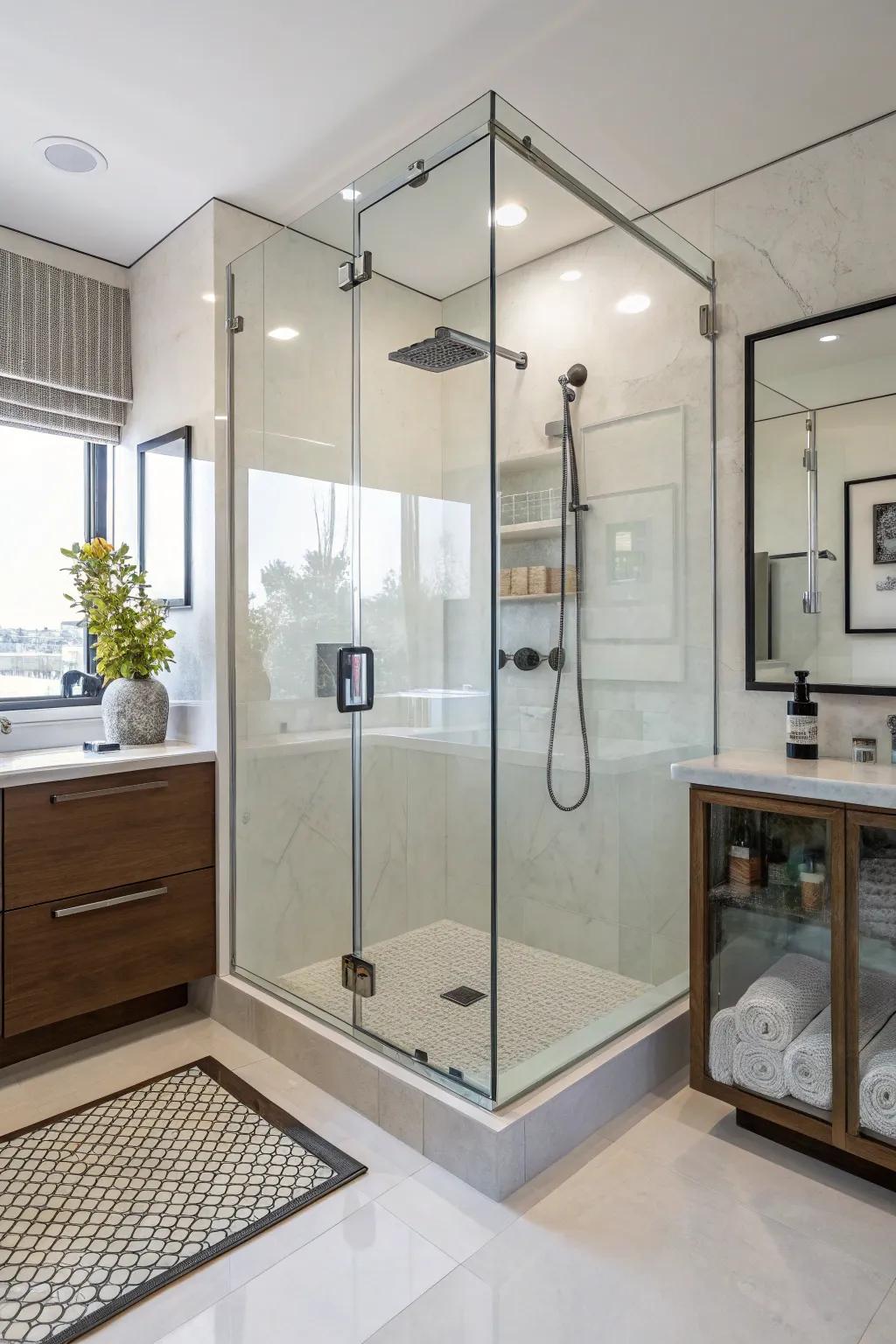 Enhance your shower through fashionable hardware.
