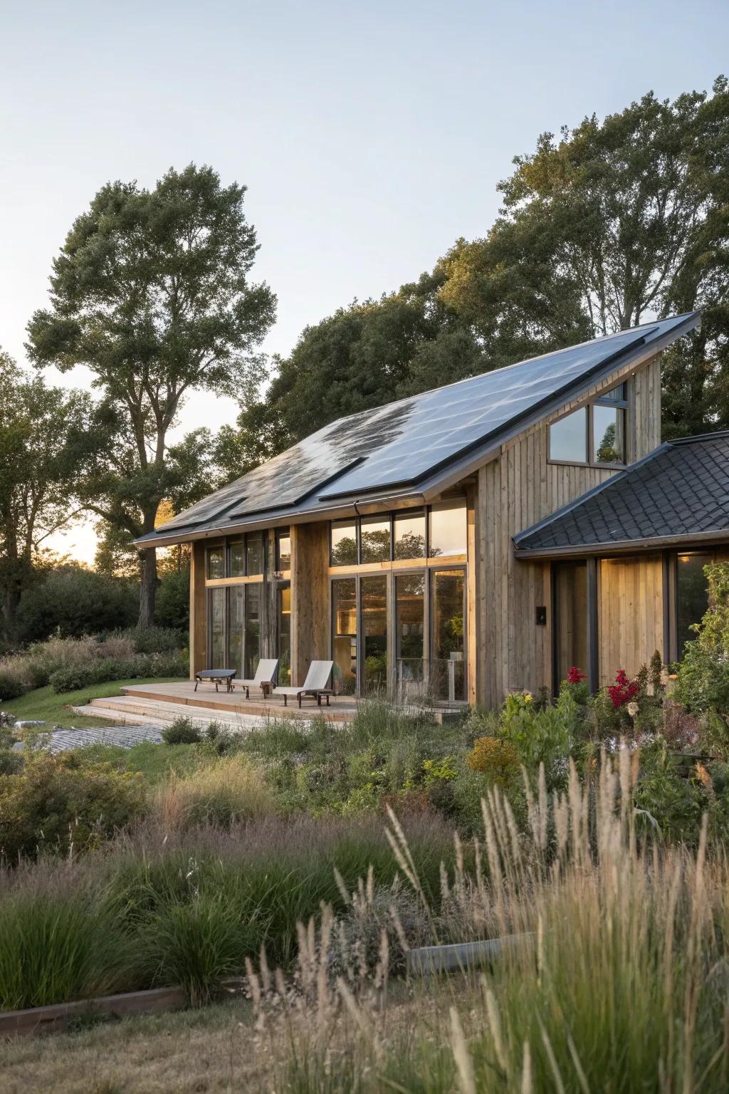 An eco-friendly guest house designed with sustainability in mind.