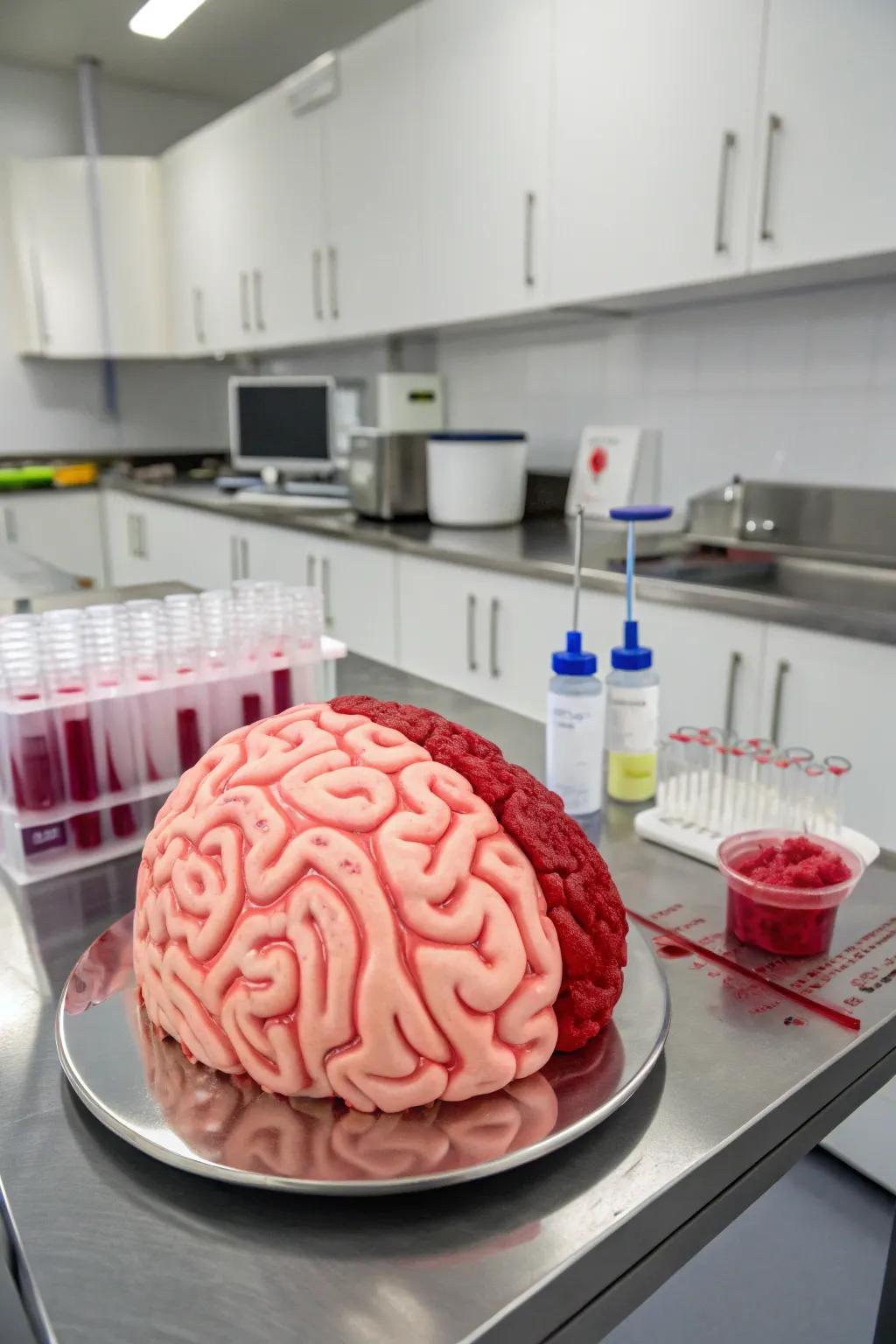A gory cerebral cake that's eerily authentic.
