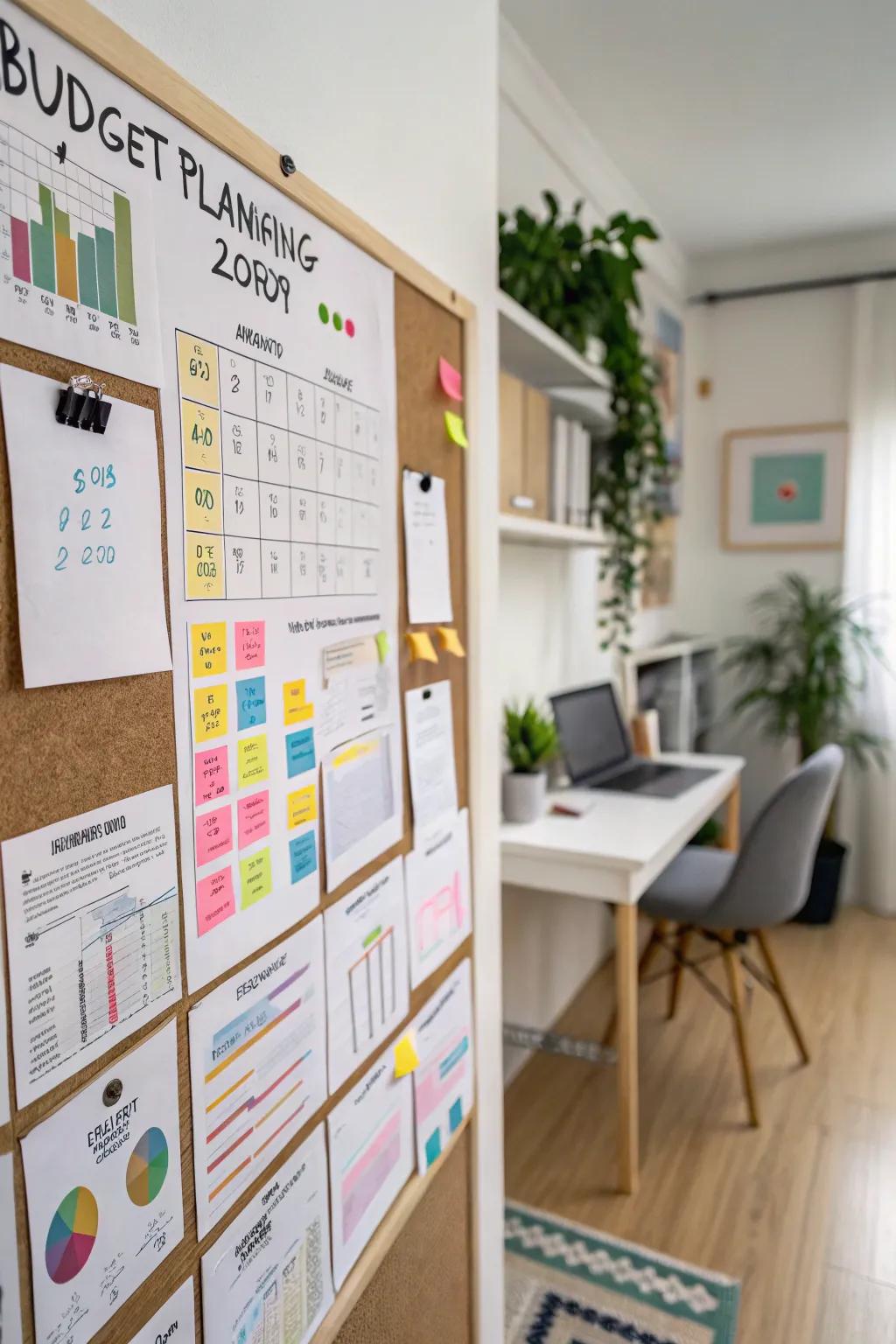 Supervise finances effectively using an expenditure blueprint board.