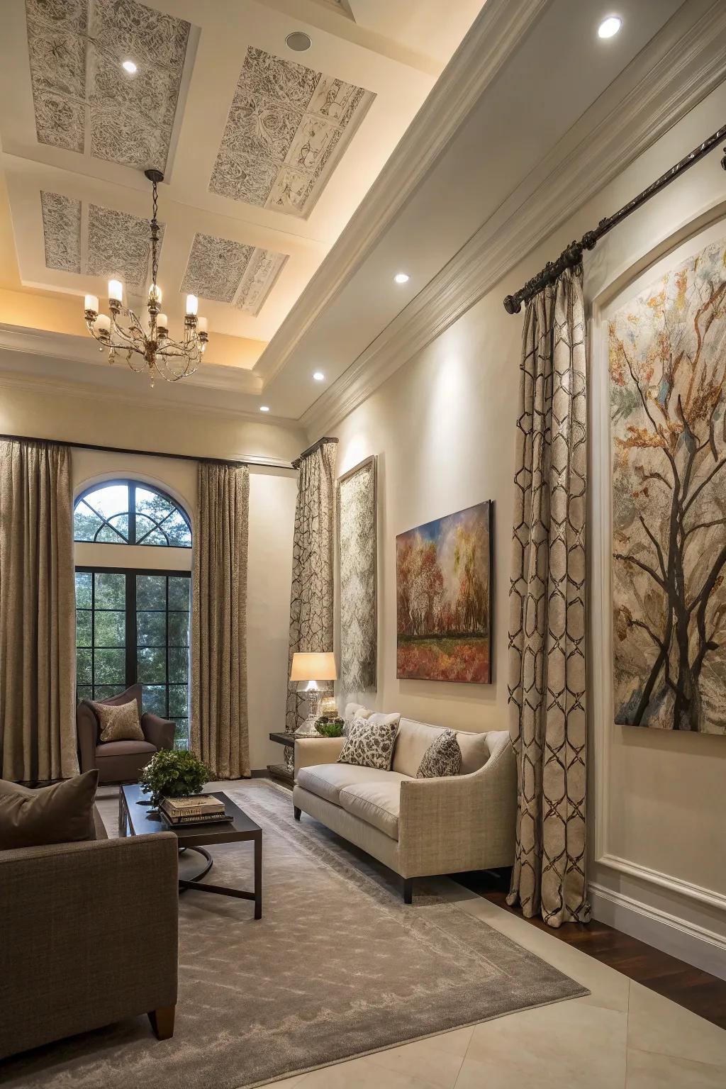 Unusual installation styles can lend a distinctive flair to your living space.