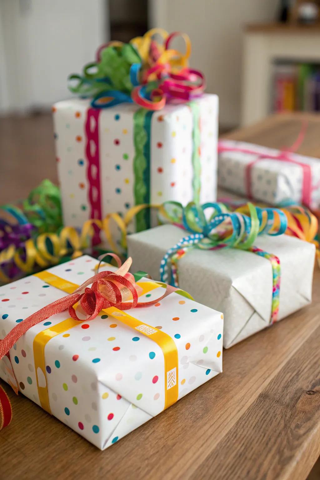Make presents special with streamer enclosing.