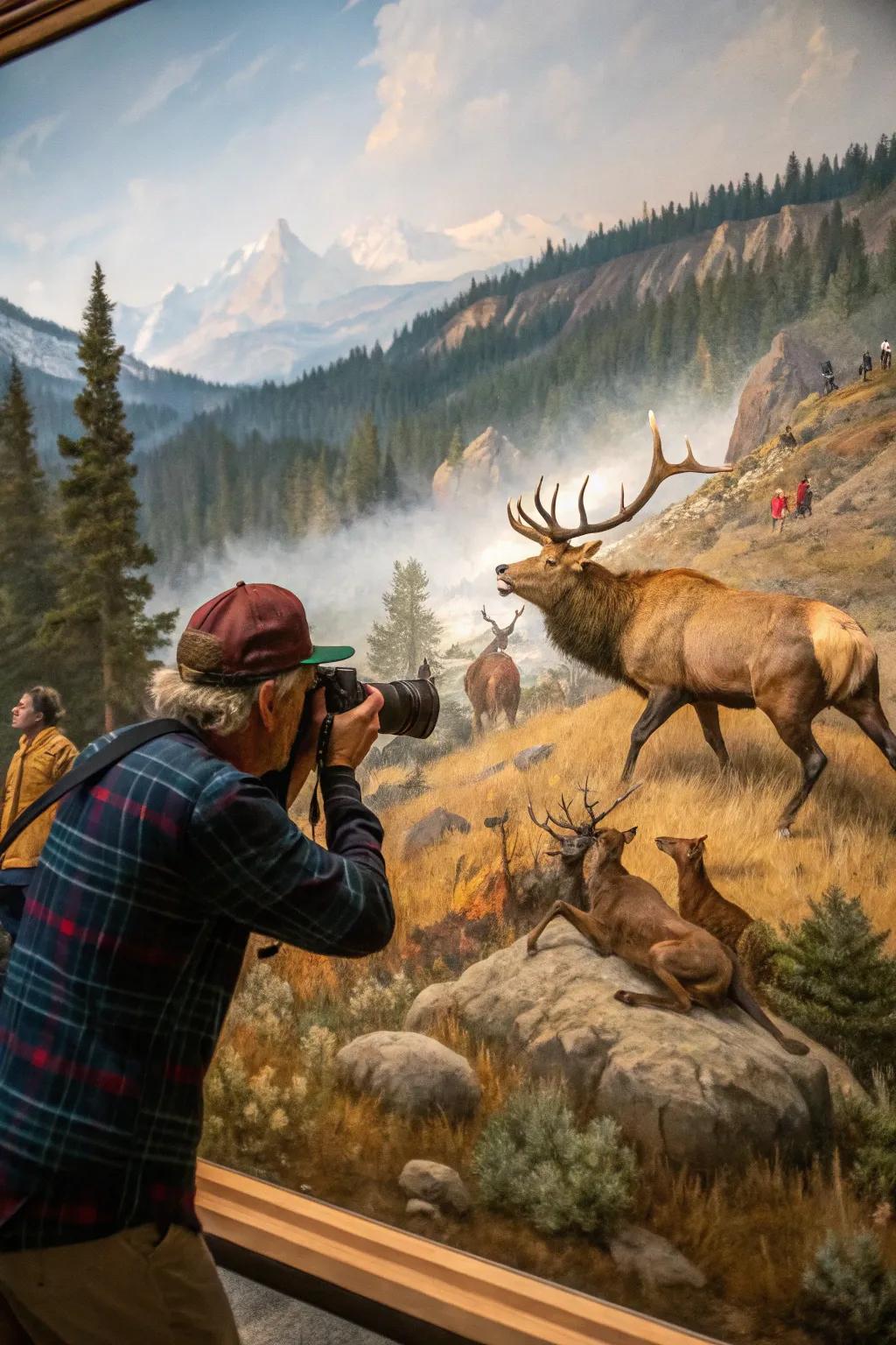 A striking illustration of an intense hunting battle.