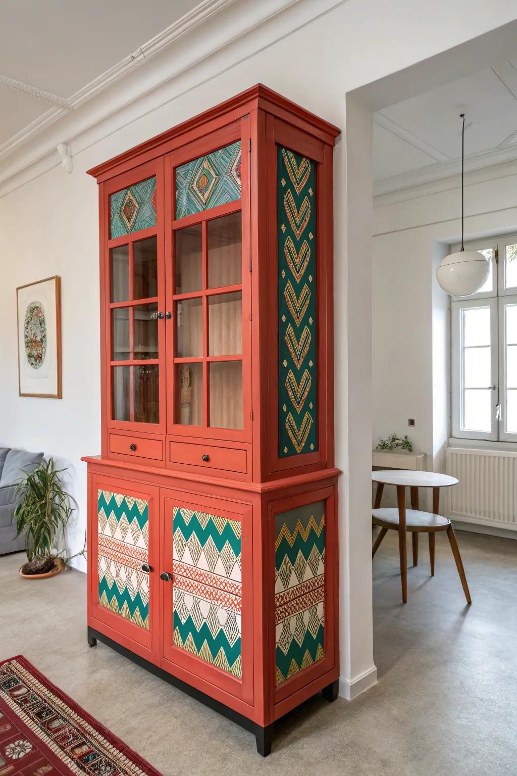 A statement hutch that defines the room’s character.