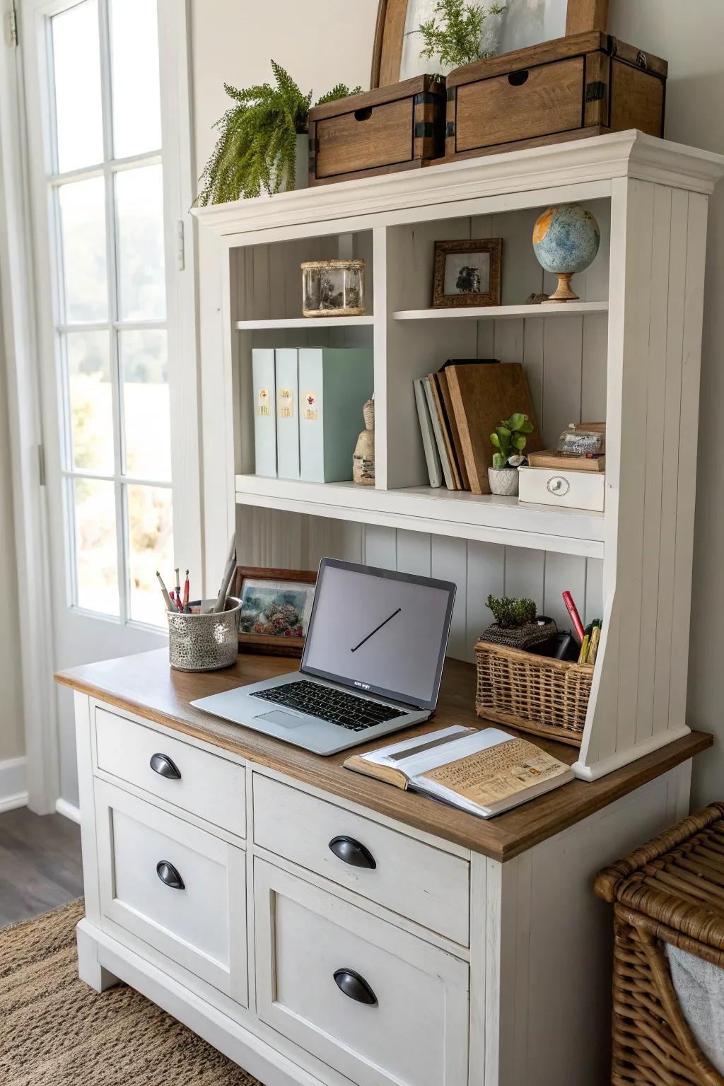 Boost your productivity with a hutch top tasking central.