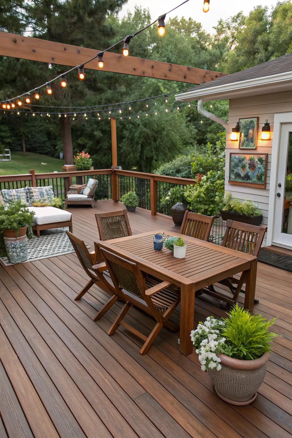 Individual impressions render your deck uniquely yours.