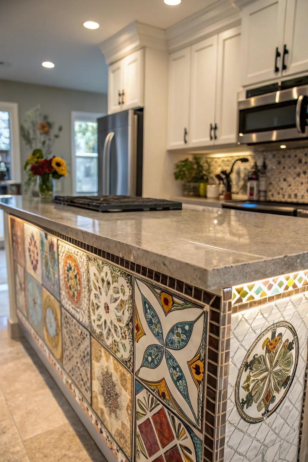 An artistic peninsula that adds flair and character.