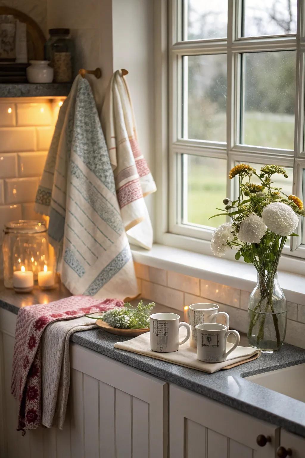 Fabrics append a tender and affectionate embellishment to your decor.