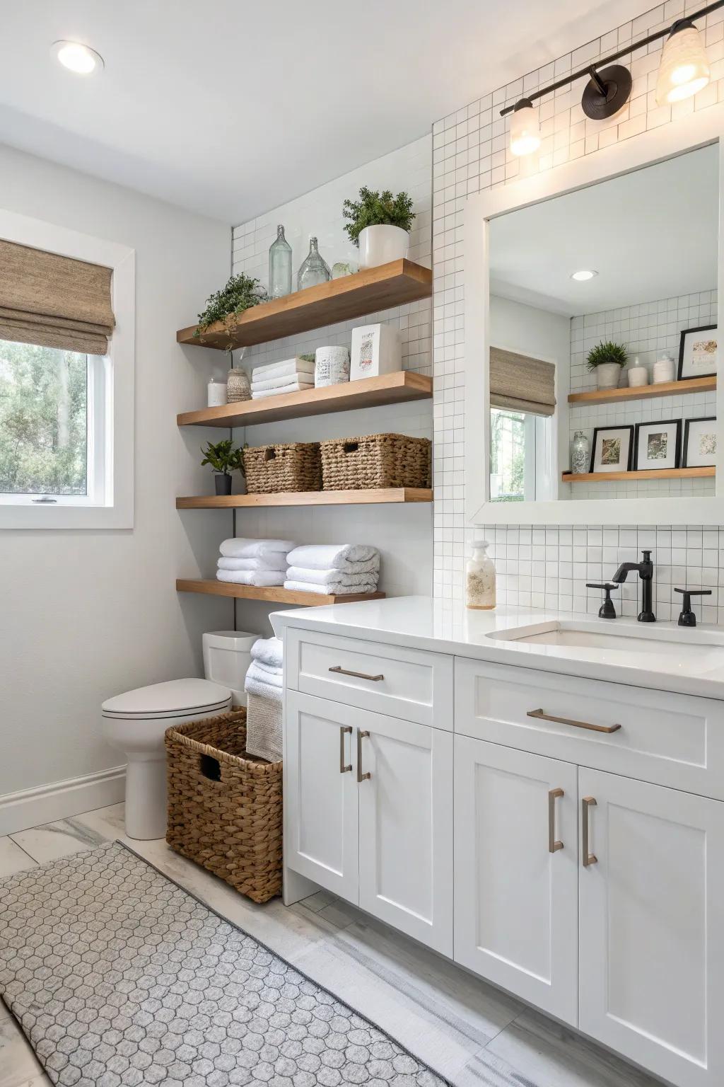 Adaptable keeping solutions incorporating elevated ledges.