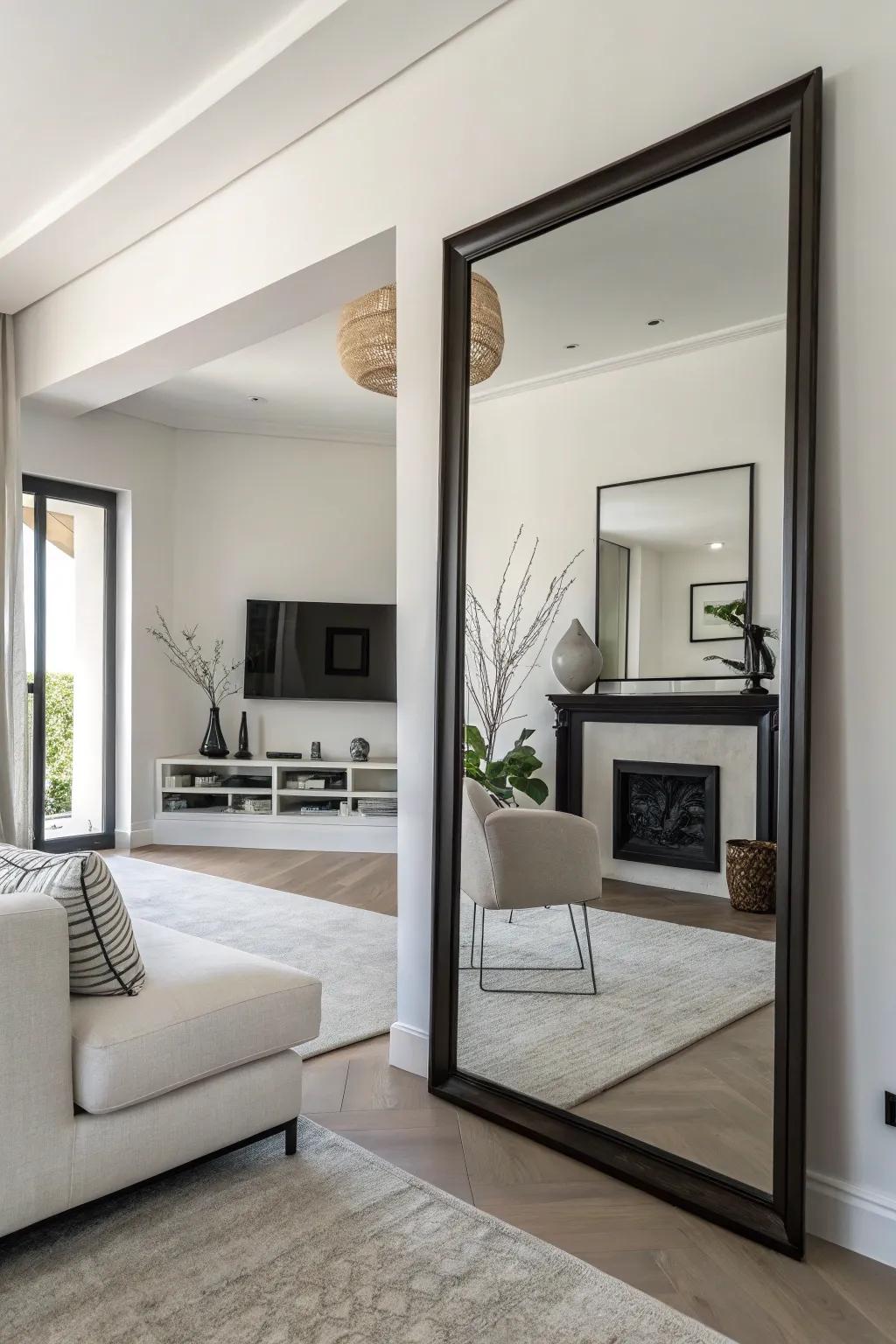 Plain mirrors offer a clean and subtle enhancement.
