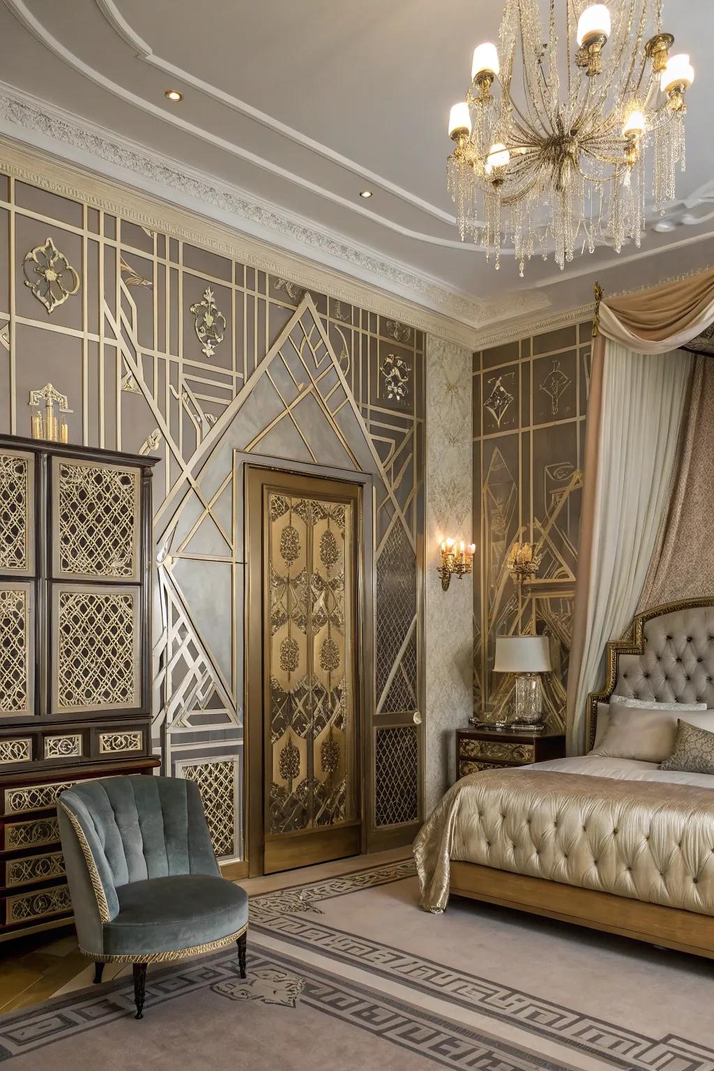 Elegantly designed panels add detail.