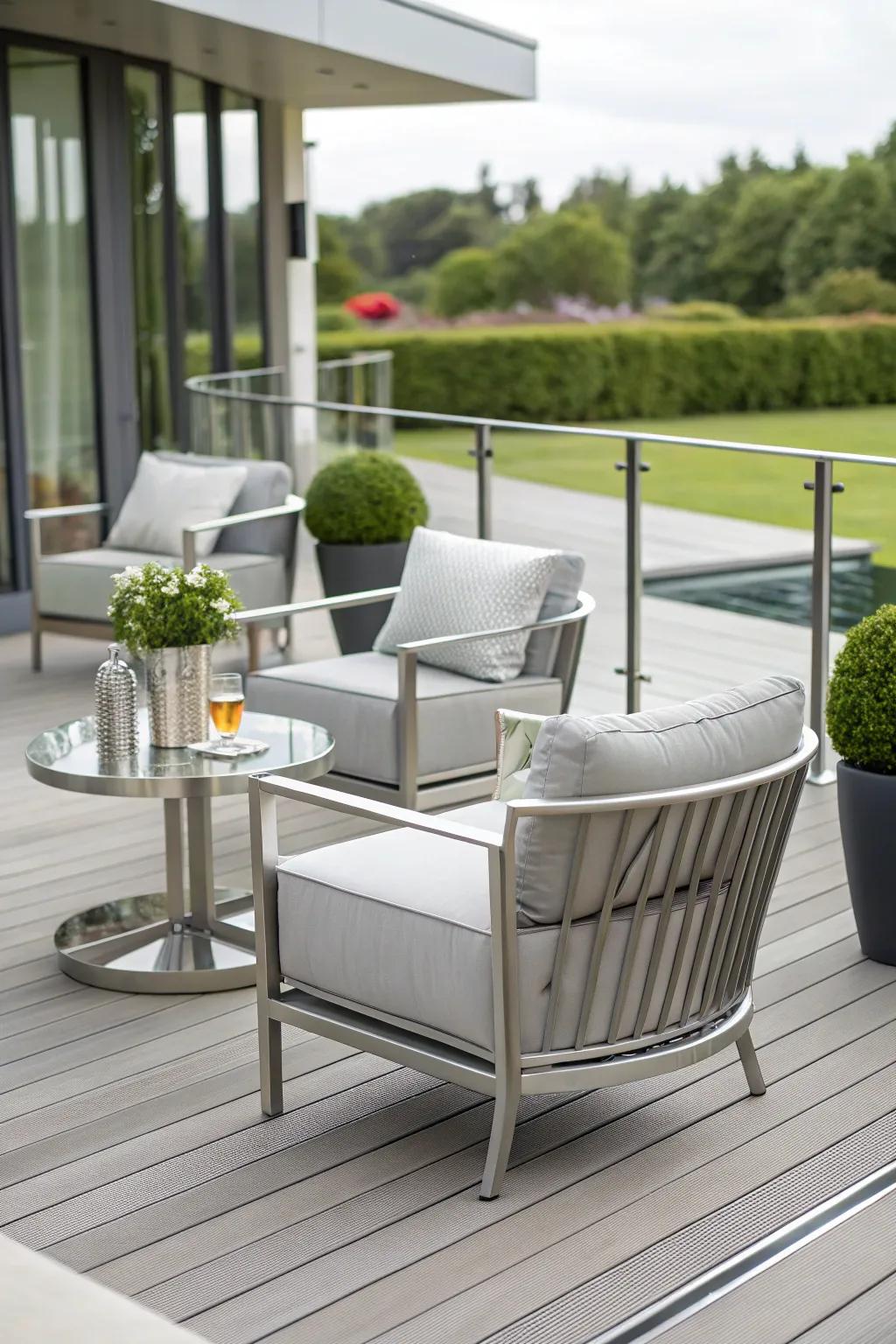 Silver adds sleek, glamorous sparkle.