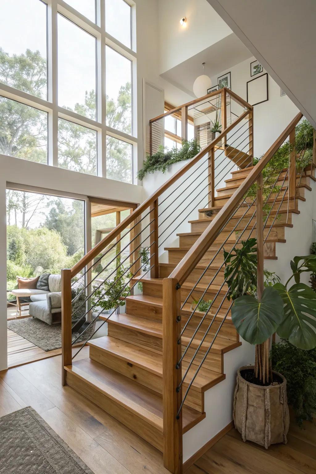 Eco-mindful railings for a sustainable, stylish residence.