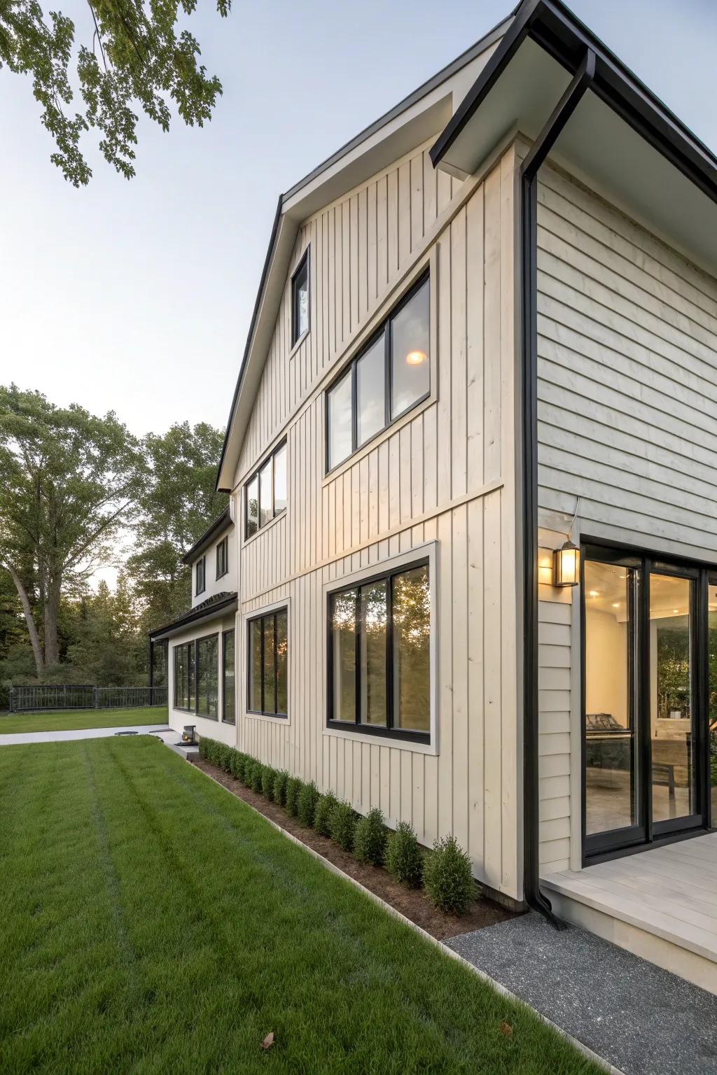 Refined look featuring vertical interconnecting boards