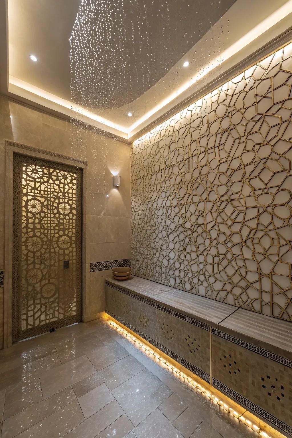 Textured walls introduce interest and sophistication.