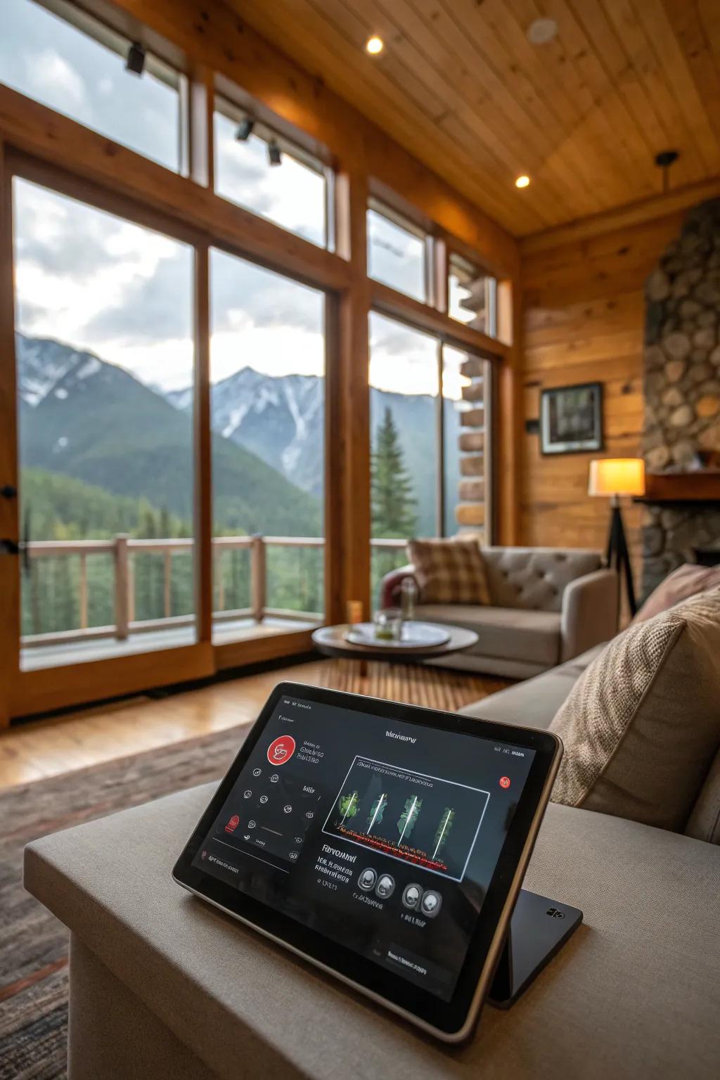 Intelligent technology coalescing with mountain home design.