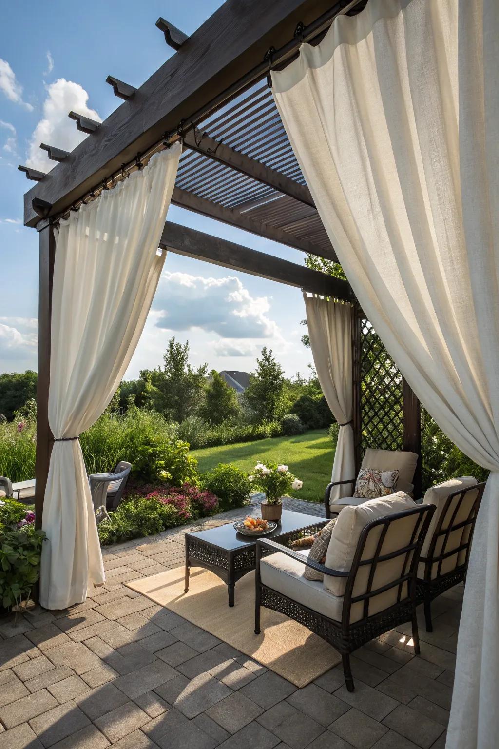 Privacy Drapes create a private and comfortable space.