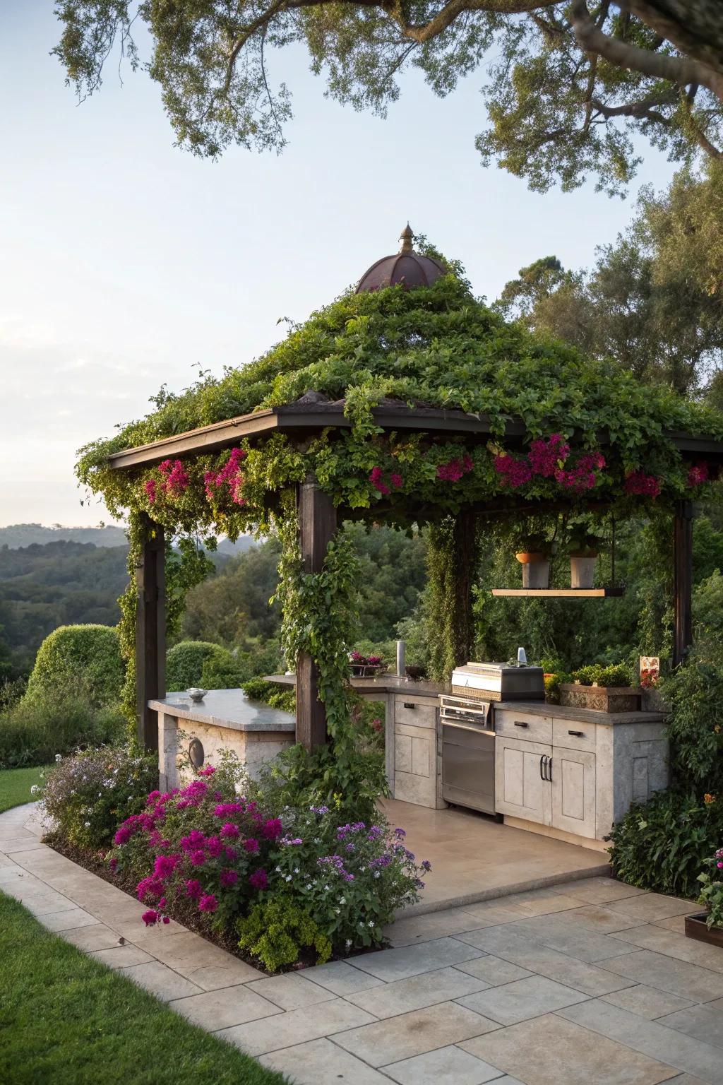 Make a refreshing retreat by means of a rich greenery spot.