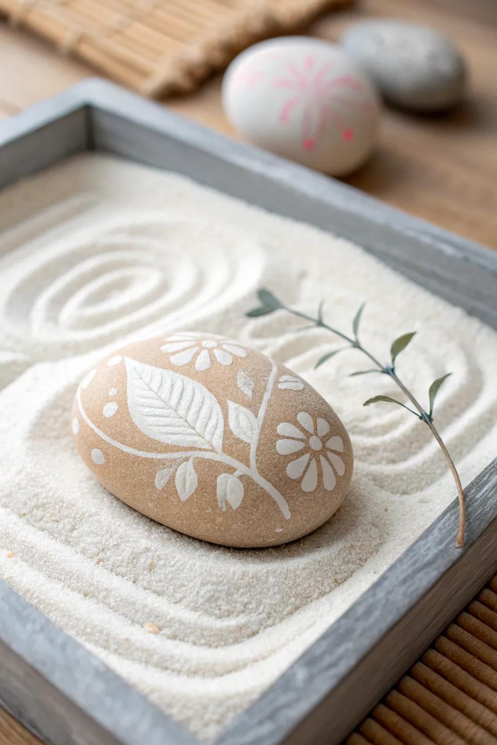 Bring tranquility to your space with beautifully painted Zen garden rocks.