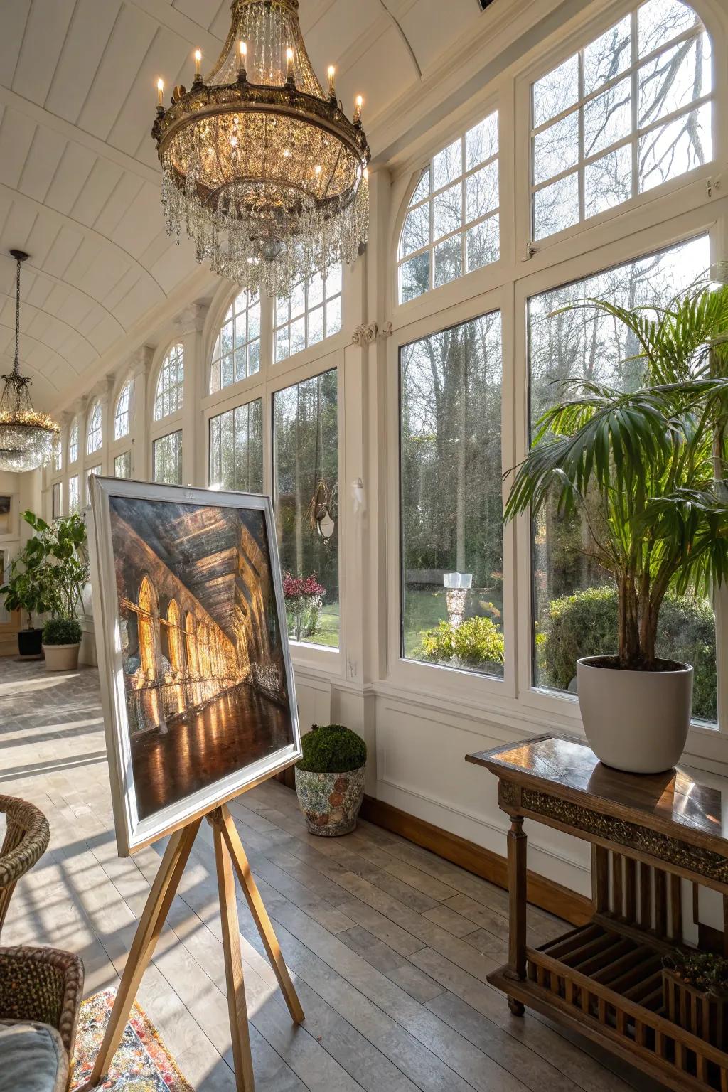 The harmonic convergence of luminescence and reflection.