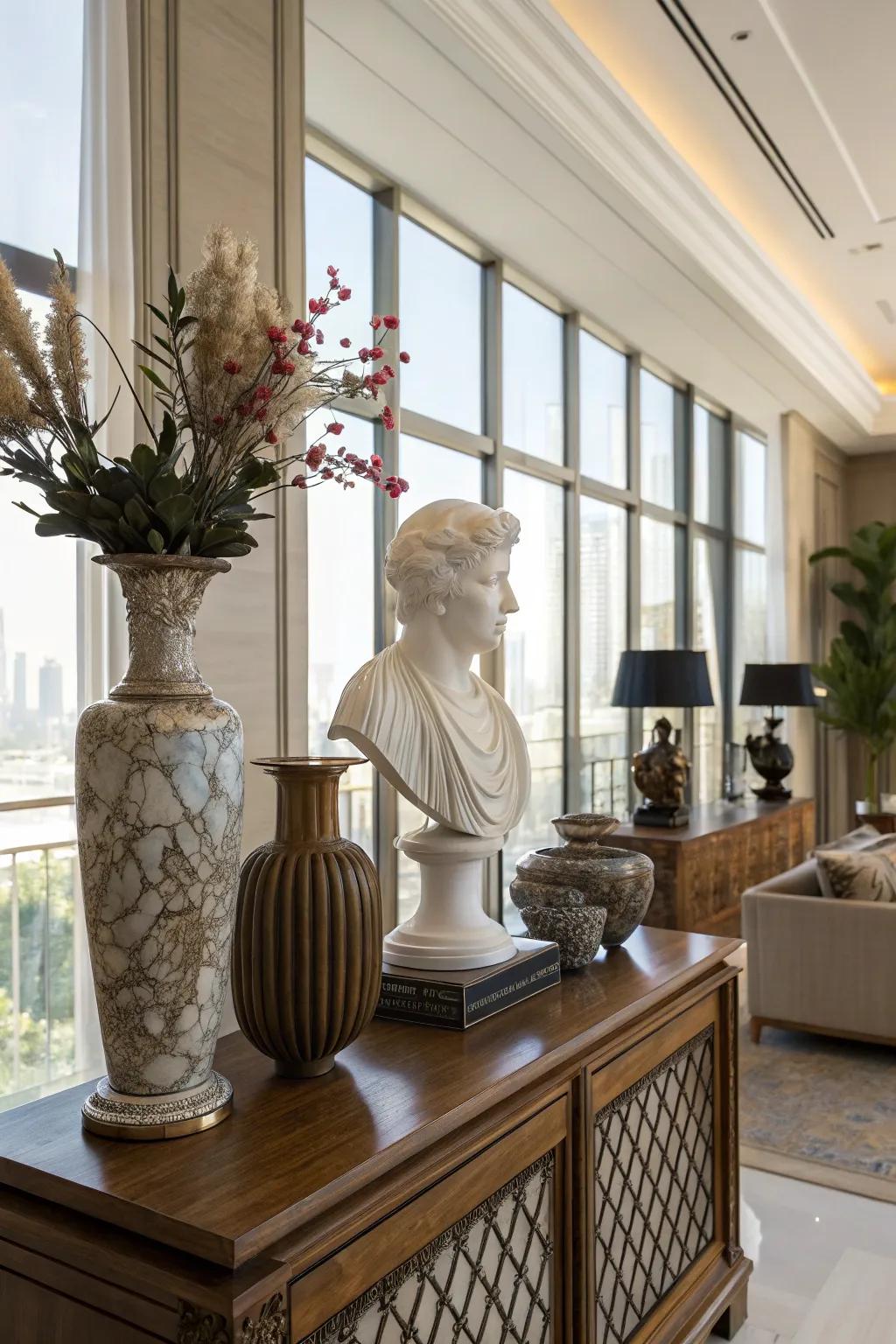 Decor brings character and warmth.