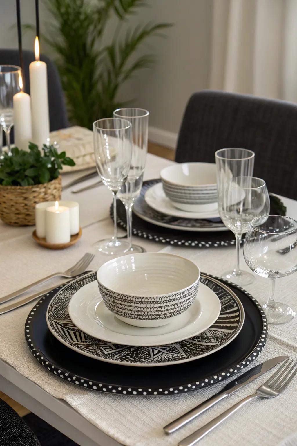 Achieve timeless elegance using timeless monochrome.