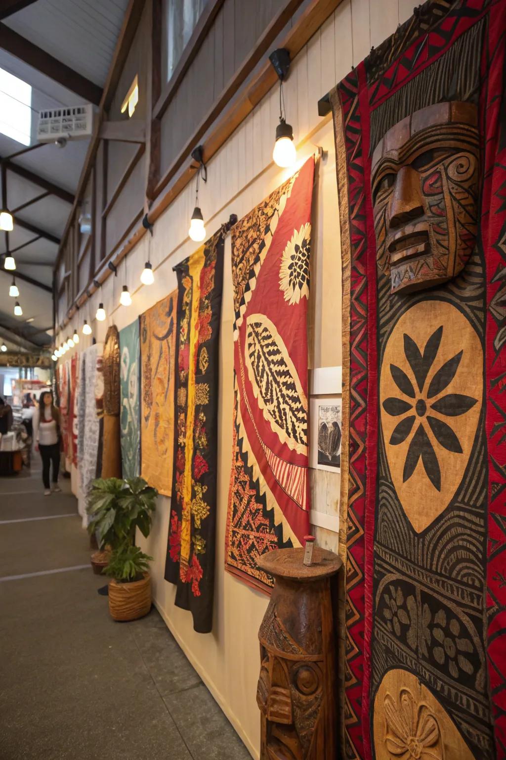 Unique decor creates a captivating focal point.