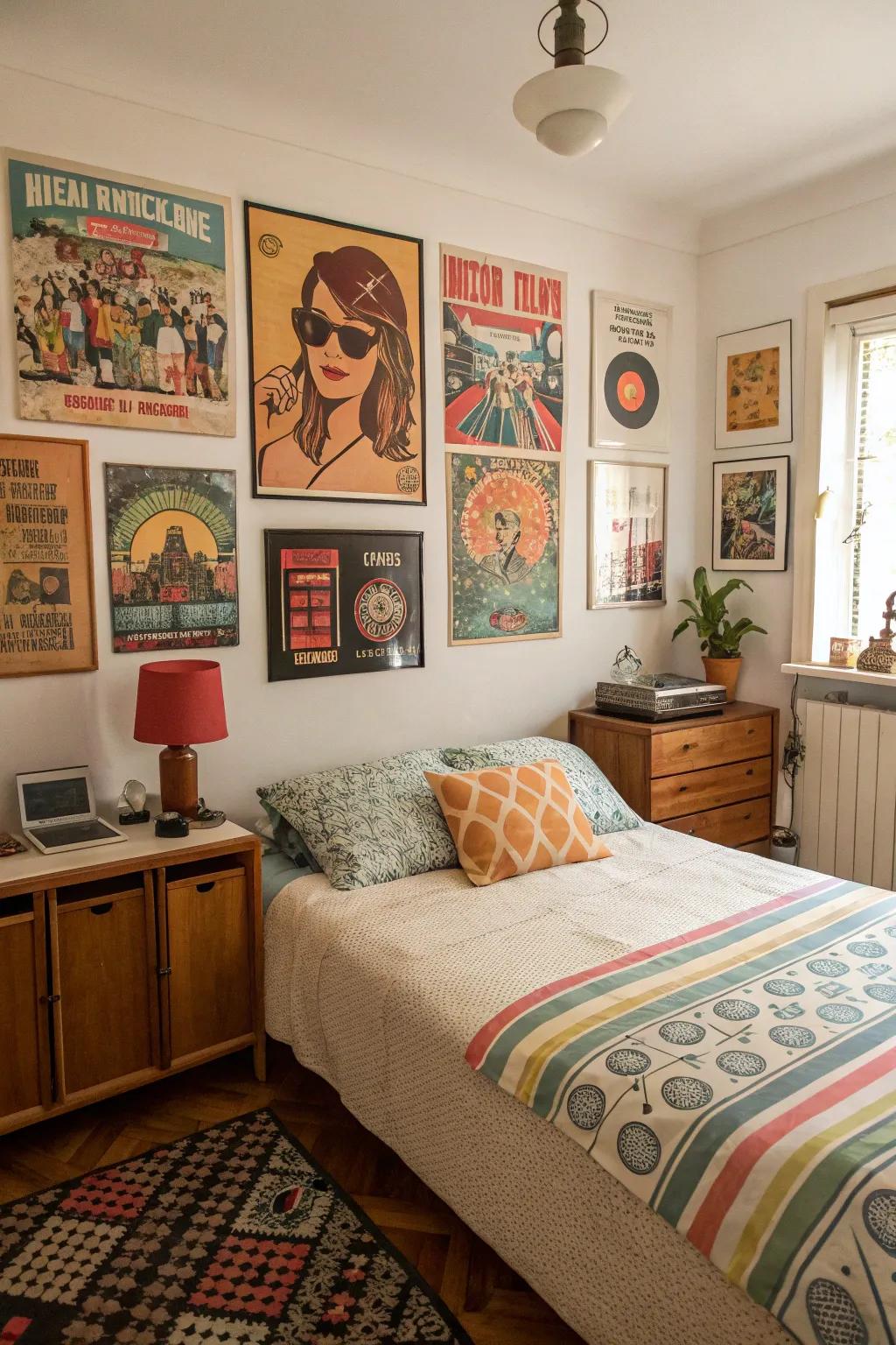 Throwback posters incorporate vintage charm and character.
